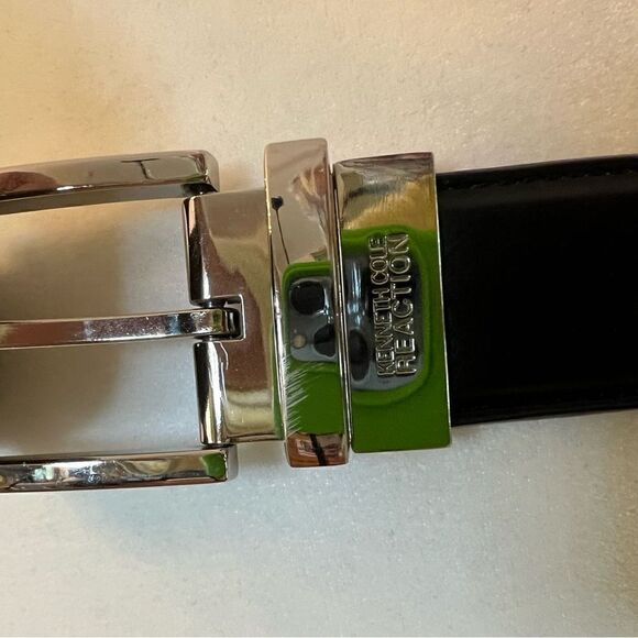 Kenneth Cole Reaction Belt Mens Brown Black Reversible Buckle Dress Size 36/90 - Picture 4 of 8